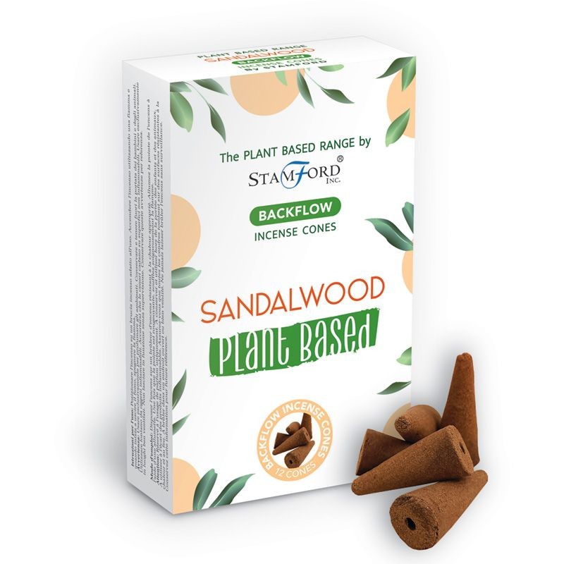 Plant-Based Reflux Incense Cones - Sandalwood-STAMFORD INCENSE-HOSTENATURA