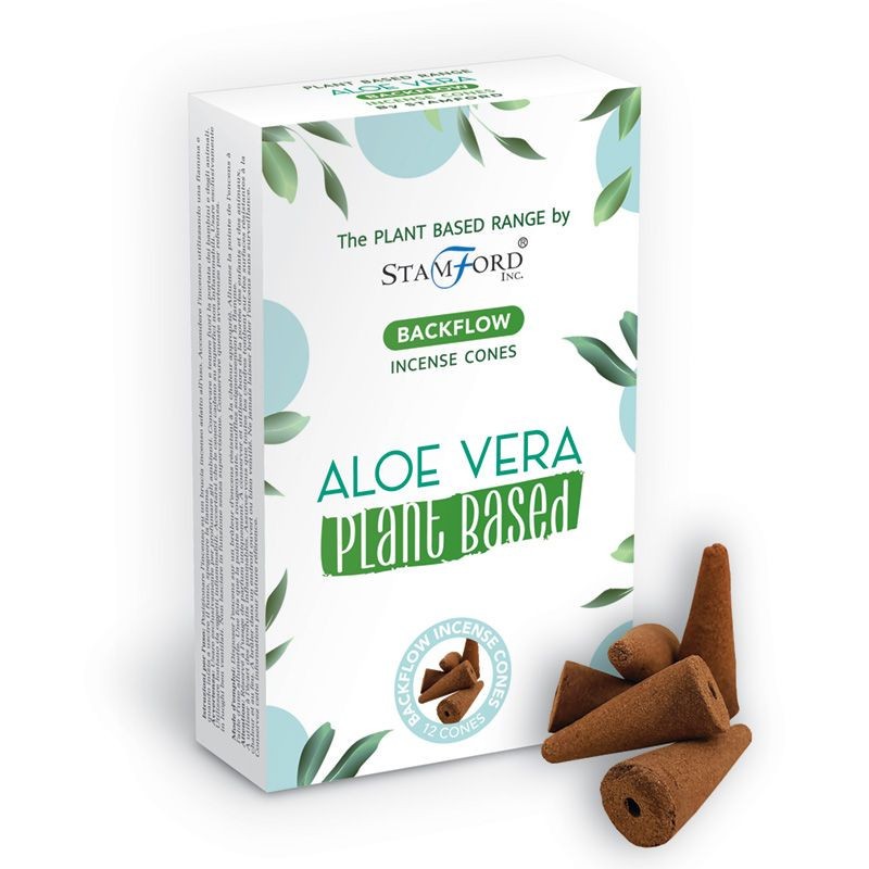 Plant-Based Reflux Incense Cones - Aloe Vera-STAMFORD INCENSE-HOSTENATURA