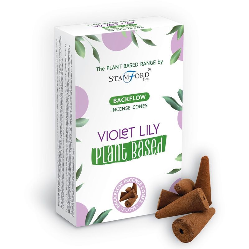 Plant-Based Reflux Incense Cones - Violet Lily-STAMFORD INCENSE-HOSTENATURA