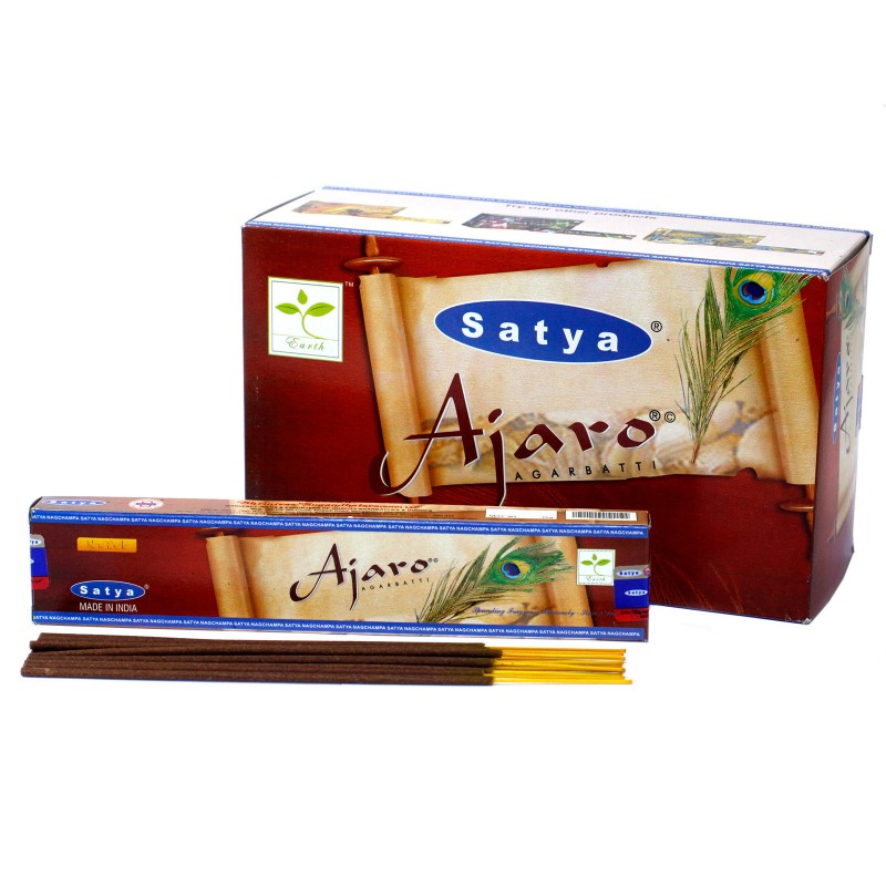 Satya Nag Champa Incenso - Scatola Da 12 Confezioni Da 15g, Bastoncini Purificatori, Profumo Di Fiore Di Champa E Sandalo