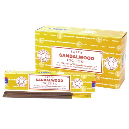 Incienso Satya Sandalo - Sandalwood - 1 cajetilla de 15gr.