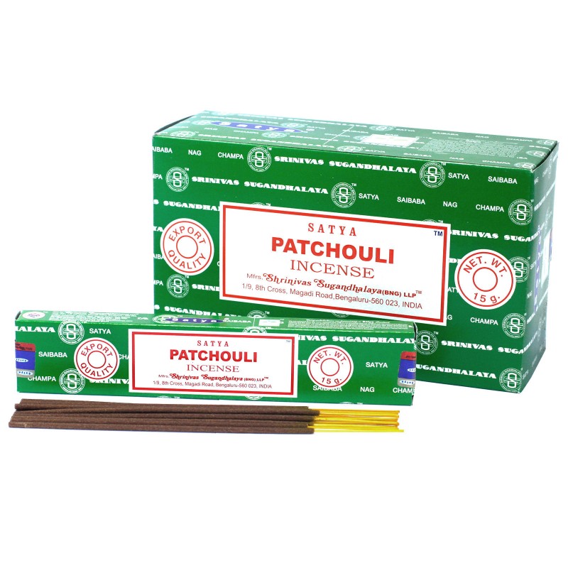 Encens Satya Pachulí - Patchouli - 1 paquet de 15gr.-ENCENS SATYA STICKS-HOSTENATURA