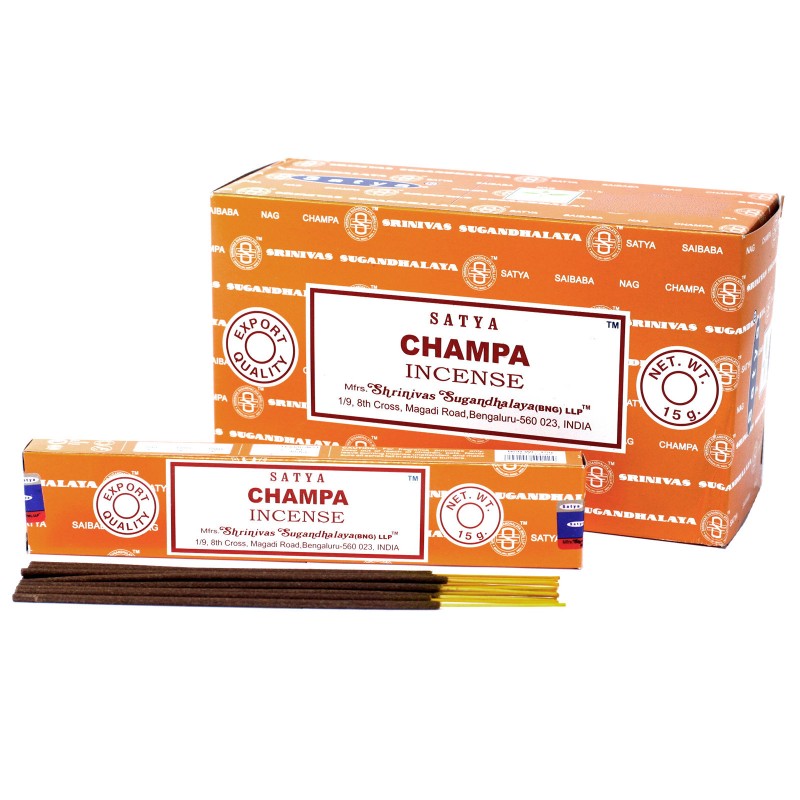 Encens Satya Champa - 1 paquet de 15gr.-ENCENS SATYA STICKS-HOSTENATURA