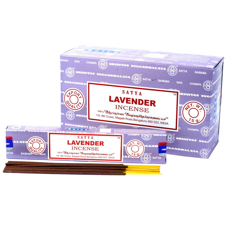 Satya Räucherstäbchen - Lavendel - 1 Packung à 15gr-SATYA -RÄUCHERSTÄBCHEN-HOSTENATURA