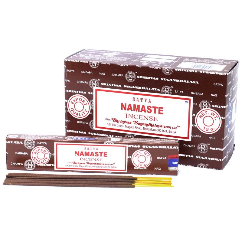 Satya Namaste Räucherstäbchen - 1 Packung à 15 gr.-SATYA -RÄUCHERSTÄBCHEN-HOSTENATURA