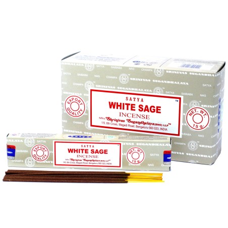Incienso Satya Salvia Blanca - White Sage - 1 cajetilla de 15gr.