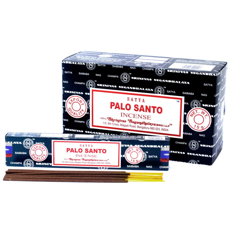 Incenso SATYA Palo Santo - 1 caixa de 15gr.-VARAS DE INCENSO SATYA-HOSTENATURA