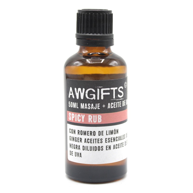 Massage Oil - Rubs - Rosemary, Lemon, Ginger and Black Pepper - 50ml-MASSAGE OIL 50ML-HOSTENATURA