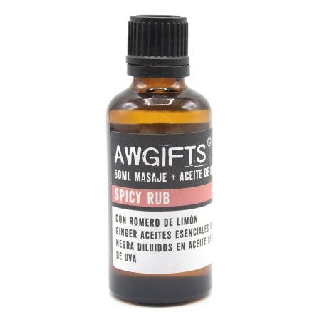 Aceite de Masaje - Frotaciones - Romero, Limón, Jengibre y Pimienta Negra - 50ml - 1