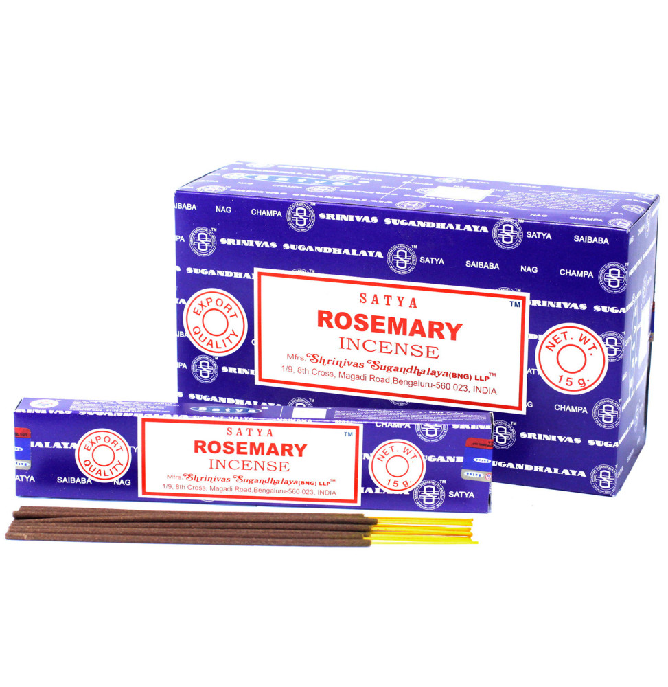 SATYA Incienso de Romero - Rosemary - 1 cajetilla de 15 unidades