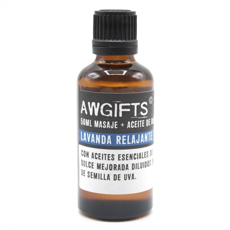 Olio per massaggi - Lavanda rilassante - Lavanda e Maggiorana - 50ml-OLIO DA MASSAGGIO 50ML-HOSTENATURA