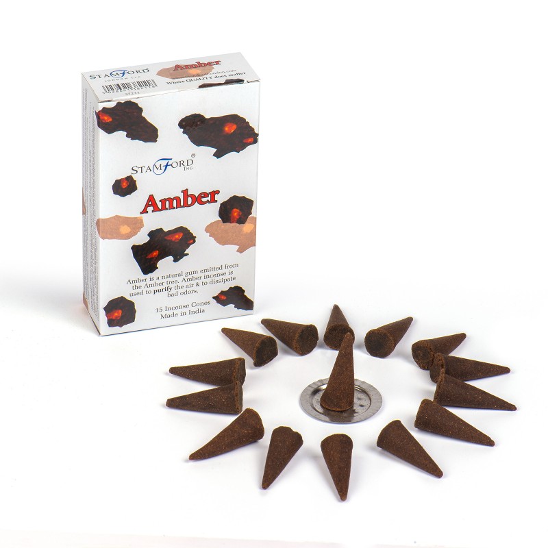 Amber cones-AROMATIC REFLUX INCENSE CONES-HOSTENATURA