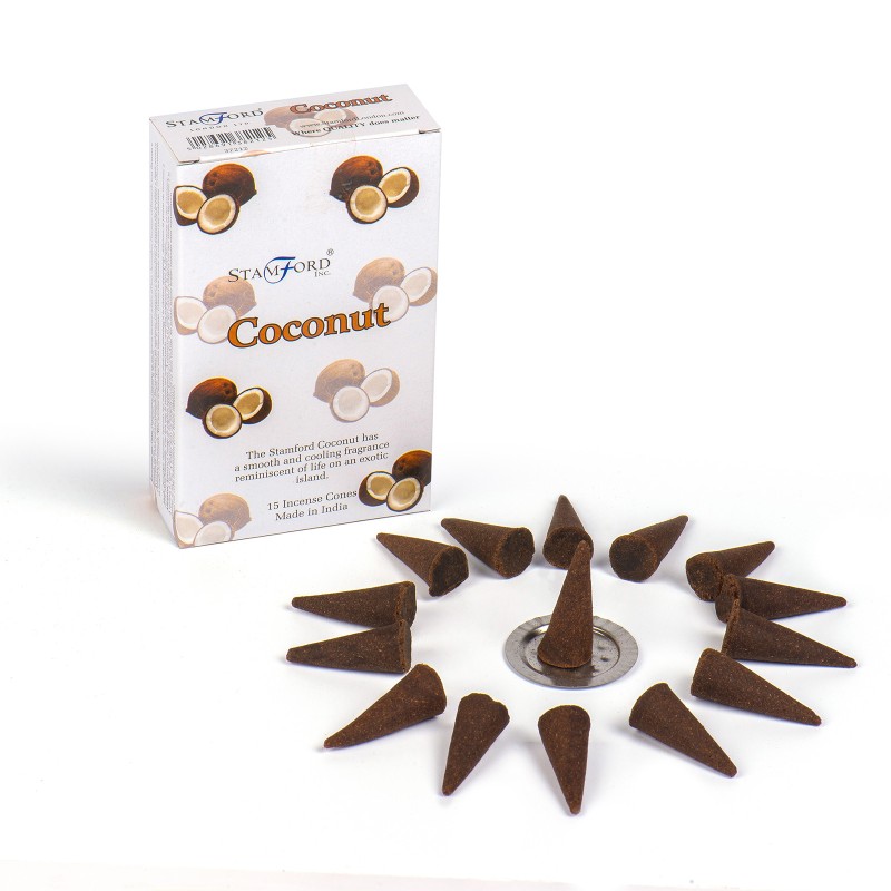 Coconut cones-AROMATIC REFLUX INCENSE CONES-HOSTENATURA