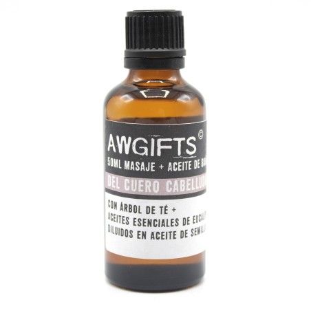 Aceite de Masaje - Para la cabeza - Árbol de Té y Eucalipto - 50ml - 1
