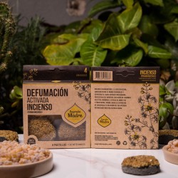 Pastillas de Incienso de Resina Olibanum Incense 4 unidades - Sagrada Madre - Defumación Activada - Ecoartesanal