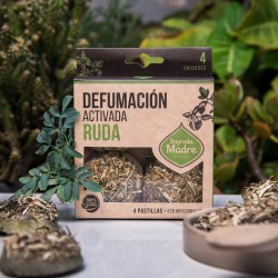 Incense Tablets in Rue Resin 4 units - Sagrada Madre - Activated Smoking - Ecoartesanal