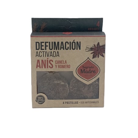 Pastillas de Incienso en Resina Anis, Canela y Romero 4 unidades - Sagrada Madre - Defumación Activada - Ecoartesanal