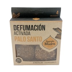 Palo Santo Erretxina intsentsu pilulak 4 unitate - Sagrada Madre - Defumazio aktibatua - Ecoartesanal