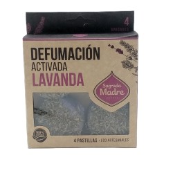 Lavendel Harz Räucherstäbchen Tabletten 4 Einheiten - Sagrada Madre - Aktiviertes Rauchen - Ecoartesanal