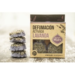 Lavender Resin Incense Tablets 4 units - Sagrada Madre - Activated Smoking - Ecoartesanal