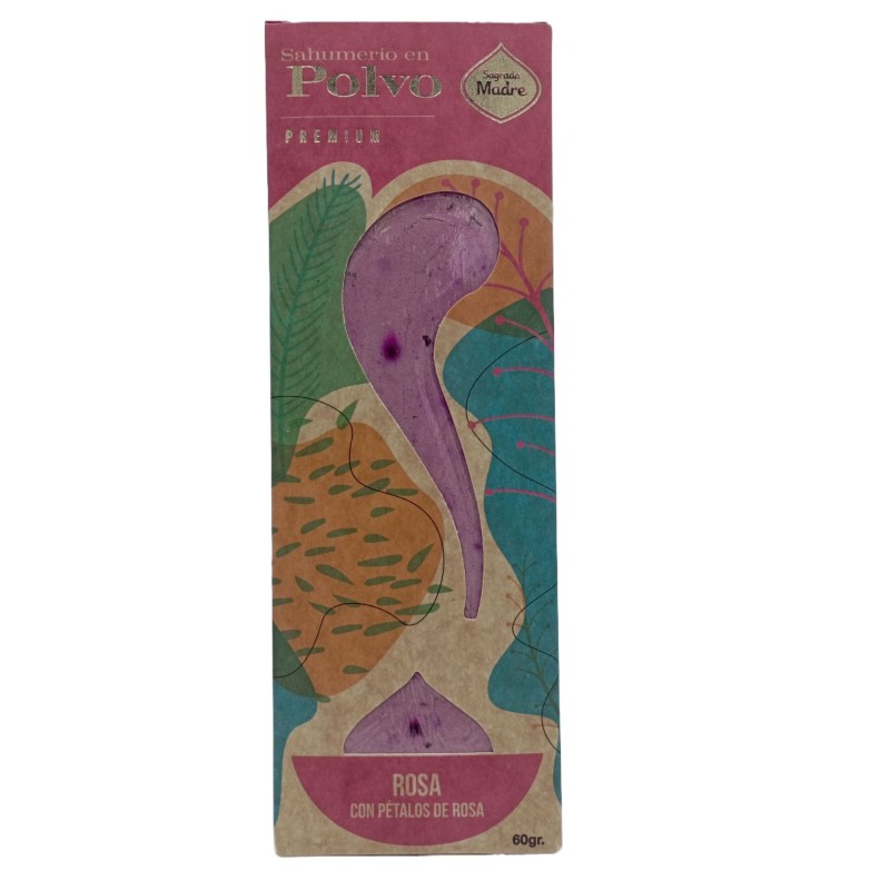 Rose Powder Incense with Rose Petals - Holy Mother-SAGRADA MADRE POWDER-HOSTENATURA