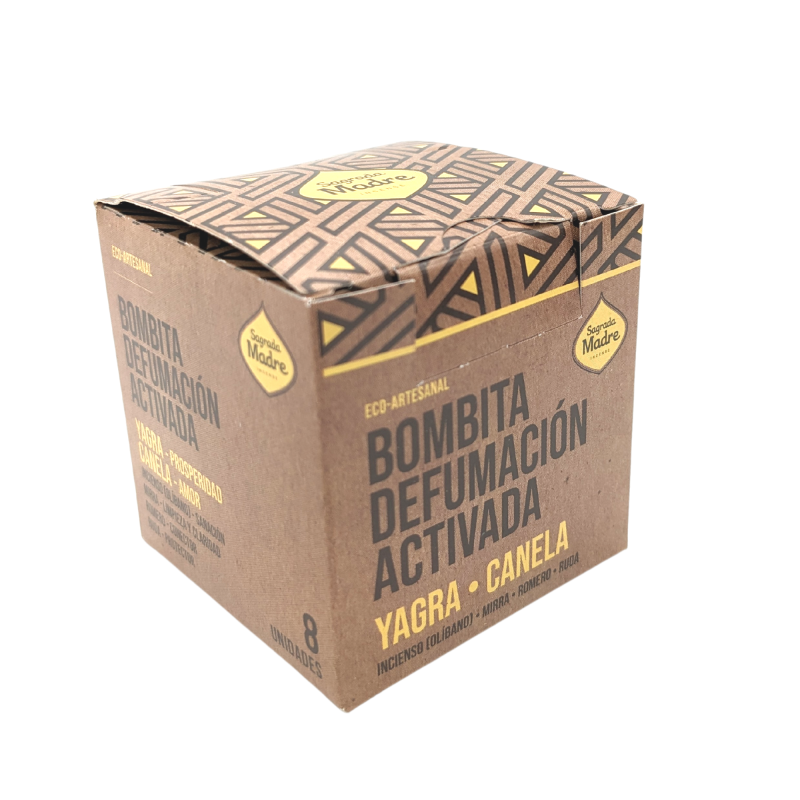 Caixa de 8 Bombas de Incense Canela Yagra - Sagrada Madre-SAGRADA MADRE ACTIVADO BOMBAS DEFUMING 8X-HOSTENATURA