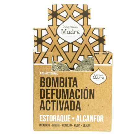 Caja de Incienso x 8 bombitas - Estoraque Alcanfor - Sagrada Madre - Defumación ACtivada