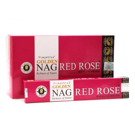 Incienso Golden Nag 15g - Rosa Roja - Cajita de 15gr.