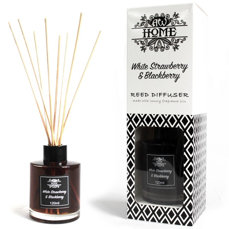 Difusor Aromático Ambientador Mikado 120ml - Morango Branco e Framboesa-DIFUSORES AROMA-HOSTENATURA