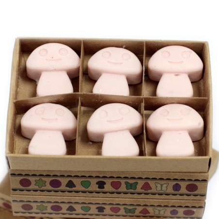 Cutie cu 6 ceară de soia - lemn de santal