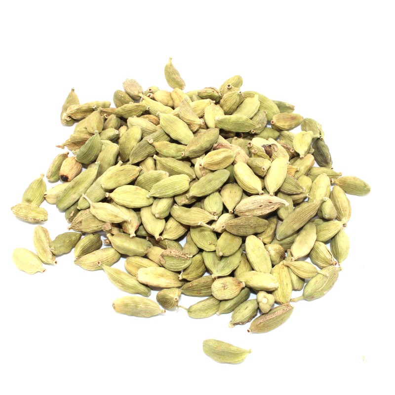 Cardamomo Verde (grãos) Cardamomo Verde (grãos) 1Kg-FLORES SECAS-HOSTENATURA