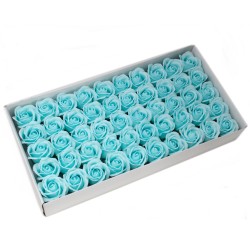 Floare artizanală deco medie - baby blue - Săpun