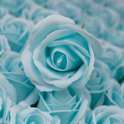 Medium deco craft flower - baby blue - Soap