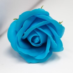 Flor de manualitats deco mitjana - blau - Sabó