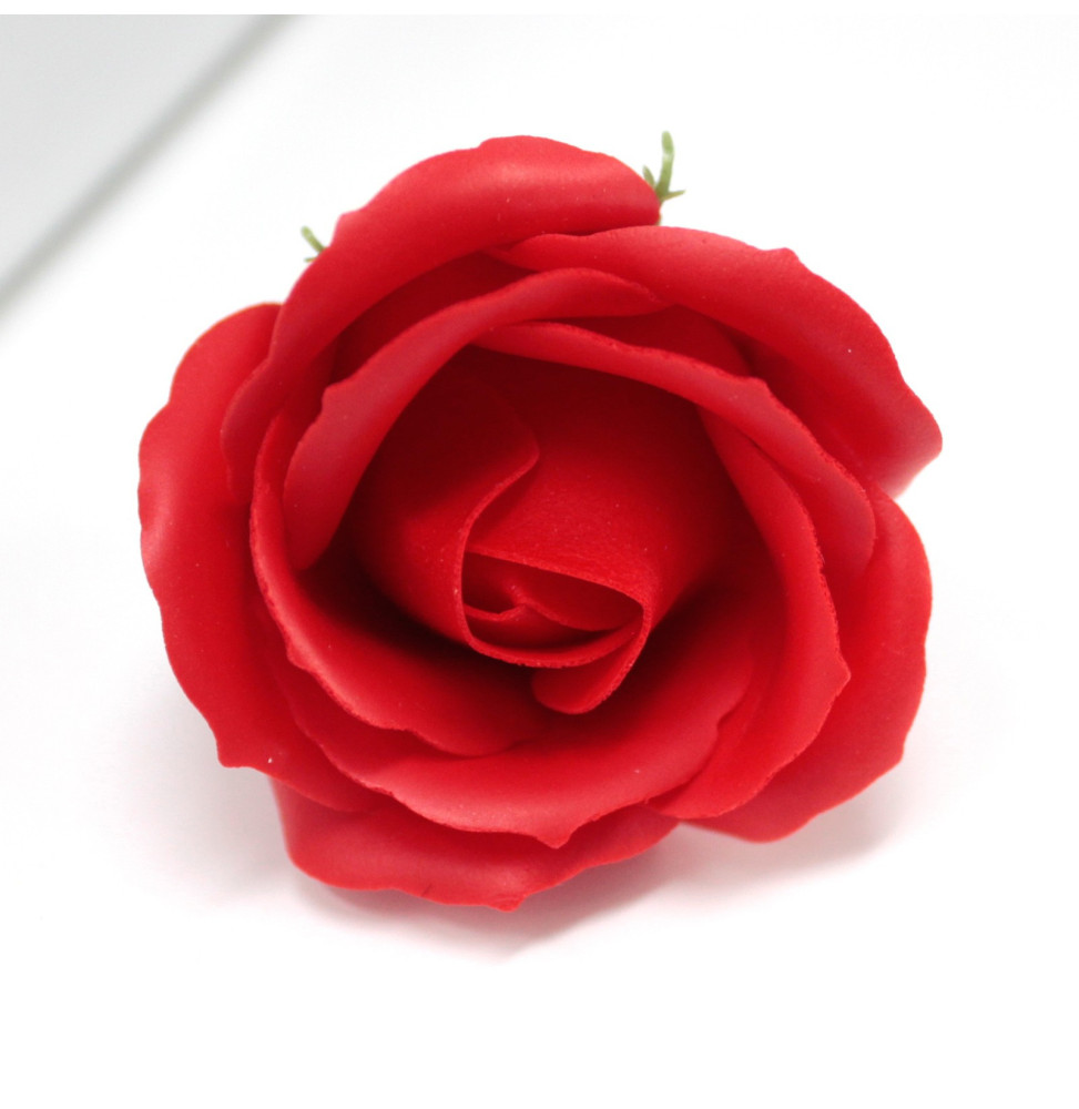 Flor de manualidades deco mediana - roja - Jabón-ソープフラワー-HOSTENATURA