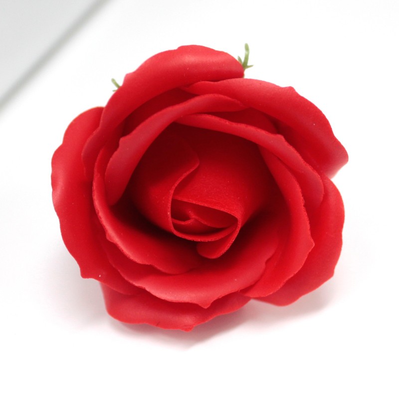 Medium deco craft flower - red - Soap-SOAP FLOWERS-HOSTENATURA