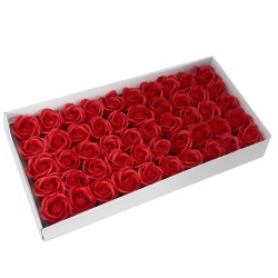 Medium deco craft flower - red - Soap