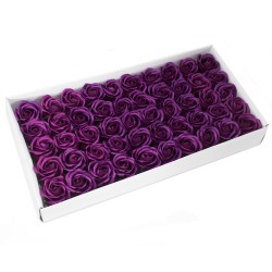 Flor artesanal deco mediana - violeta escuro - Xabón