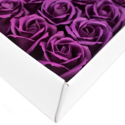 Flor artesanal deco mediana - violeta escuro - Xabón