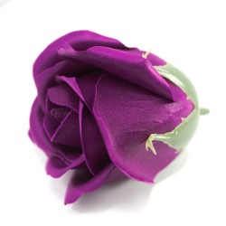 Flor artesanal deco mediana - violeta escuro - Xabón