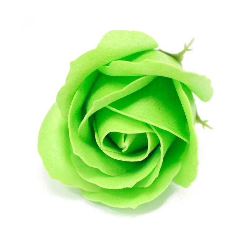 Flor artesanal deco mediana - verde - Xabón-FLORES DE XABÓN-HOSTENATURA