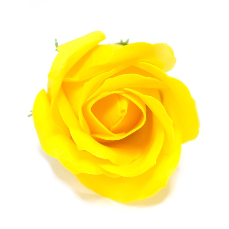 Medium deco craft flower - yellow - Soap-SOAP FLOWERS-HOSTENATURA