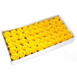 Medium deco craft flower - yellow - Soap