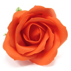 Medium deco craft flower - dark orange - Soap