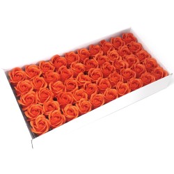 Medium deco craft flower - dark orange - Soap