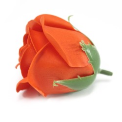 Medium deco craft flower - dark orange - Soap