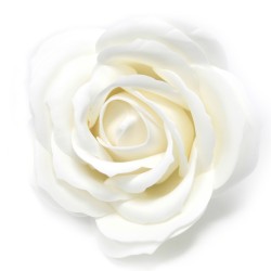 Large deco craft flower - white - Soap