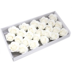 Large deco craft flower - white - Soap