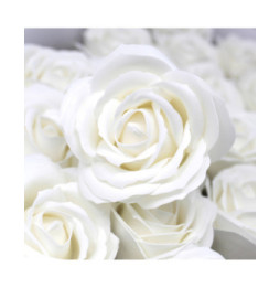 Flor de manualidades deco grande - blanca - Jabón
