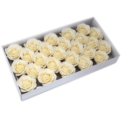 Large deco craft flower - ivory - Soap